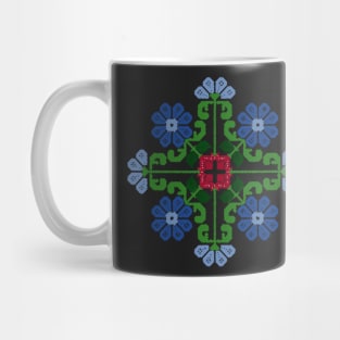 8 bit Flower traditional design pattern Mug